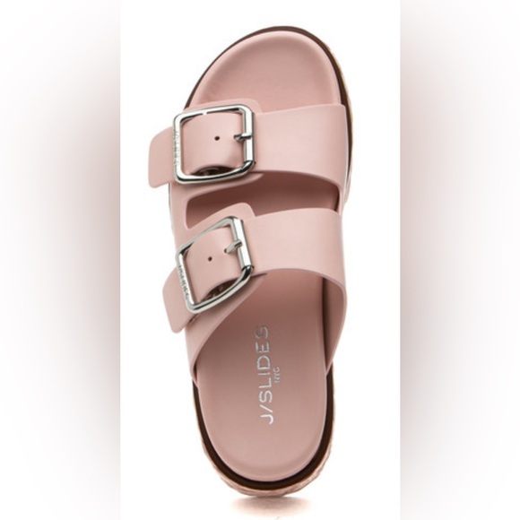 NWT J/SLIDES BONNIE Light Pink Leather Sandal New with box 8.5 - Picture 14 of 14